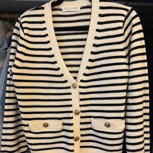Stitch & Feather Nautical Stripe Sweater - L